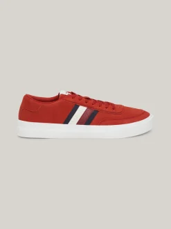 Sneakersy*Tommy Hilfiger Zamszowe Tenisówki Na Podeszwie Typu Cupsole DARK MAGMA
