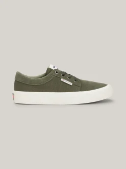 Sneakersy*Tommy Hilfiger Zamszowe Tenisówki Typu Skater PEWTER GREEN