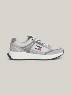 Sneakersy*Tommy Hilfiger Zamszowe Tenisówki Z Delikatnym Protektorem ZINC GREY