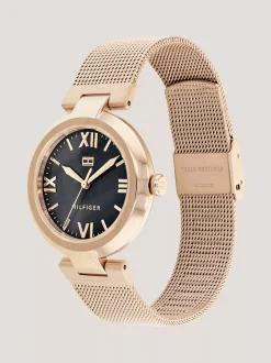 Zegarki*Tommy Hilfiger Zegarek Na Siateczkowej Bransolecie ROSE GOLD