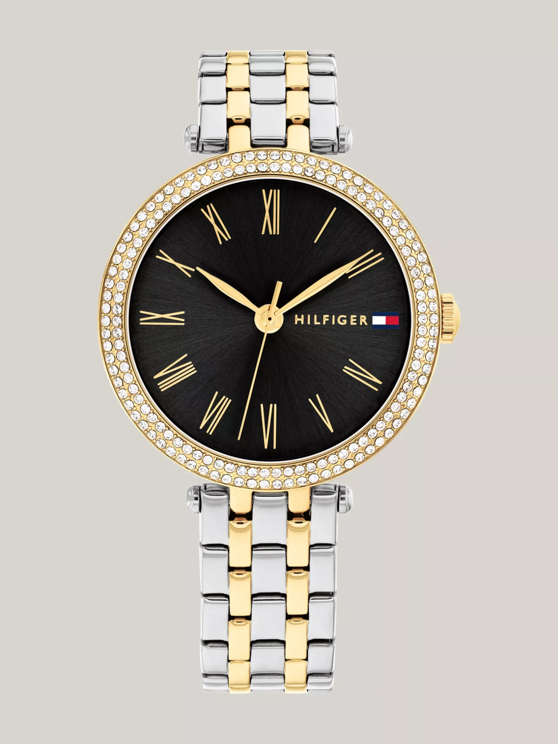 Zegarki*Tommy Hilfiger Zegarek W Kolorze Antracytowym Z Kryształkami TWO TONE