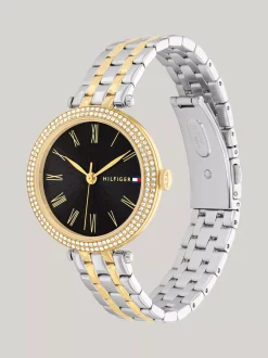 Zegarki*Tommy Hilfiger Zegarek W Kolorze Antracytowym Z Kryształkami TWO TONE