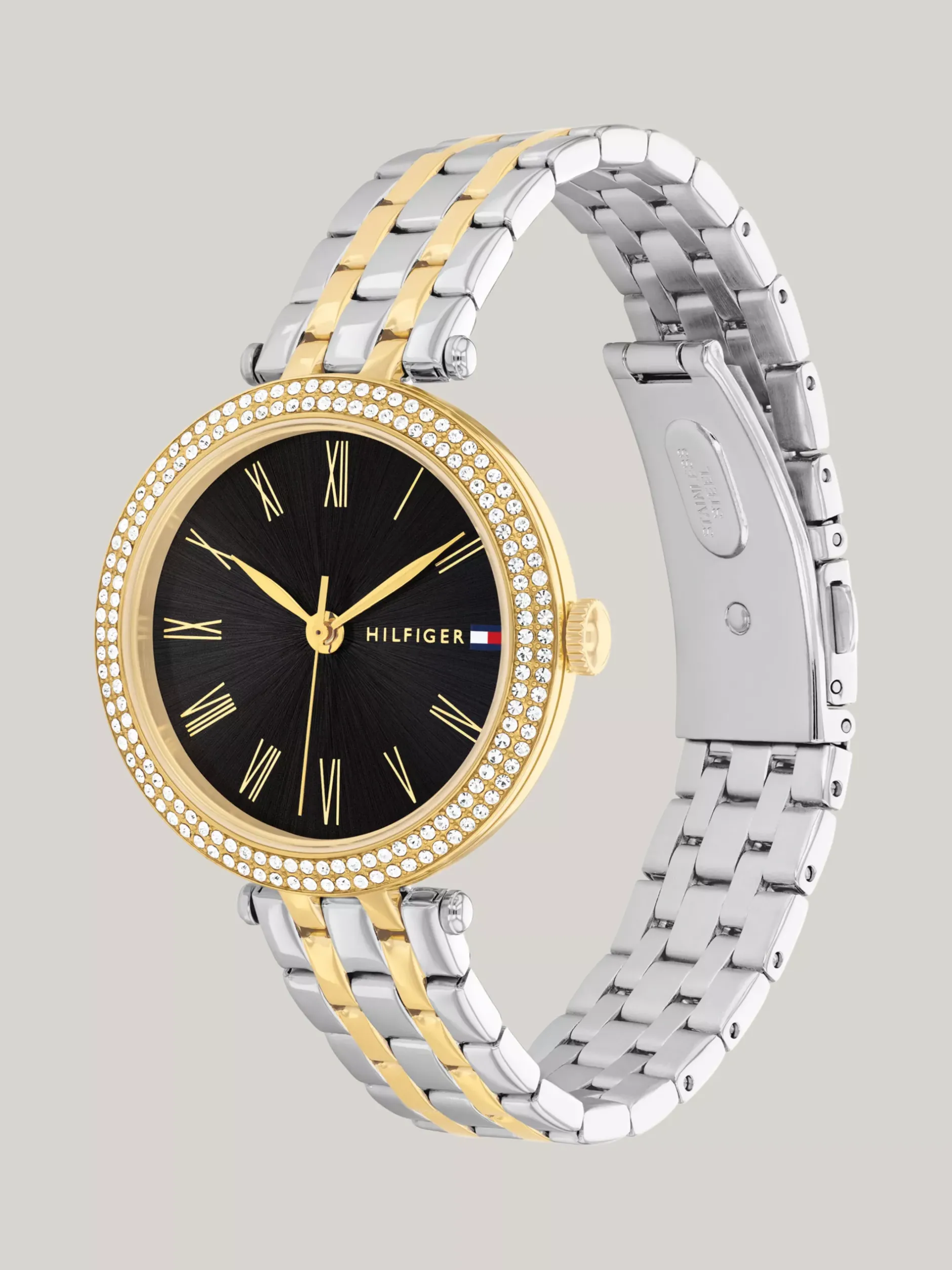 Zegarki*Tommy Hilfiger Zegarek W Kolorze Antracytowym Z Kryształkami TWO TONE