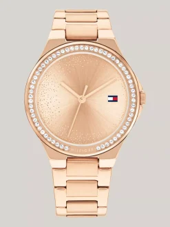 Zegarki*Tommy Hilfiger Zegarek W Kolorze Różowego Złota Z Kryształkami ROSE GOLD