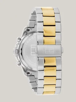 Zegarki*Tommy Hilfiger Zegarek Z Czarną Tarczą I Dwukolorową Bransoletą TWO TONE