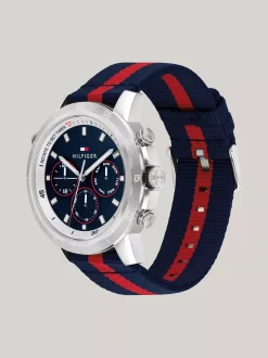 Zegarki*Tommy Hilfiger Zegarek Z Granatową Tarczą Ze Stali Nierdzewnej BLUE