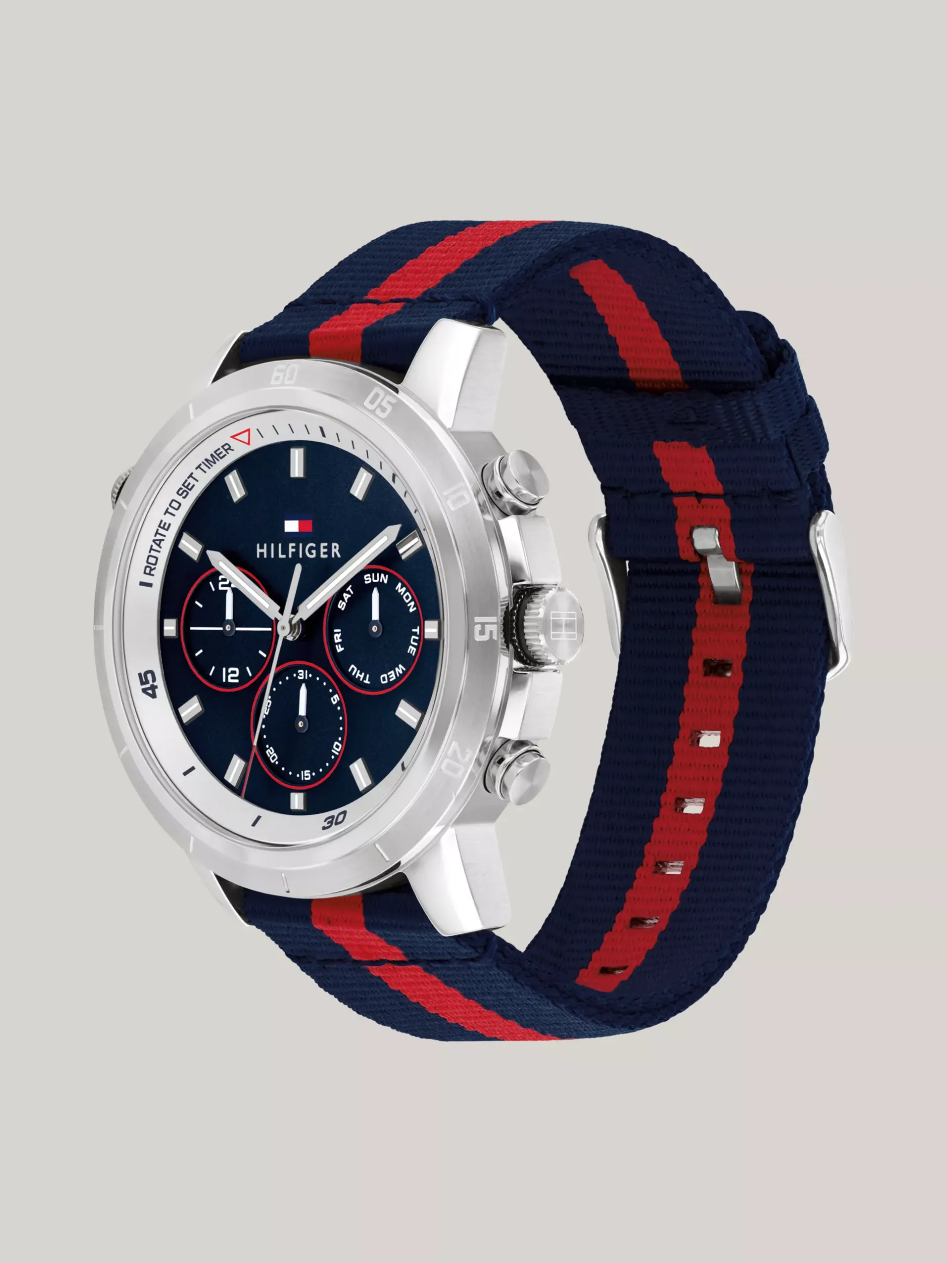 Zegarki*Tommy Hilfiger Zegarek Z Granatową Tarczą Ze Stali Nierdzewnej BLUE