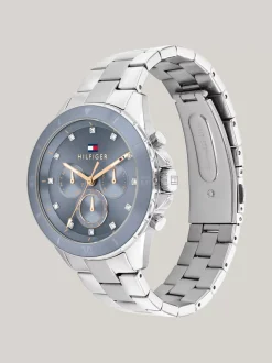 Zegarki*Tommy Hilfiger Zegarek Z Niebieską Tarczą SILVER