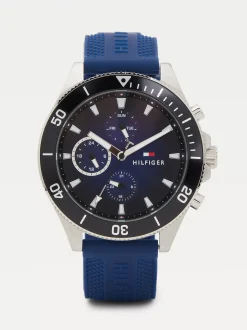 Zegarki*Tommy Hilfiger Zegarek Z Niebieskim Silikonowym Paskiem BLUE