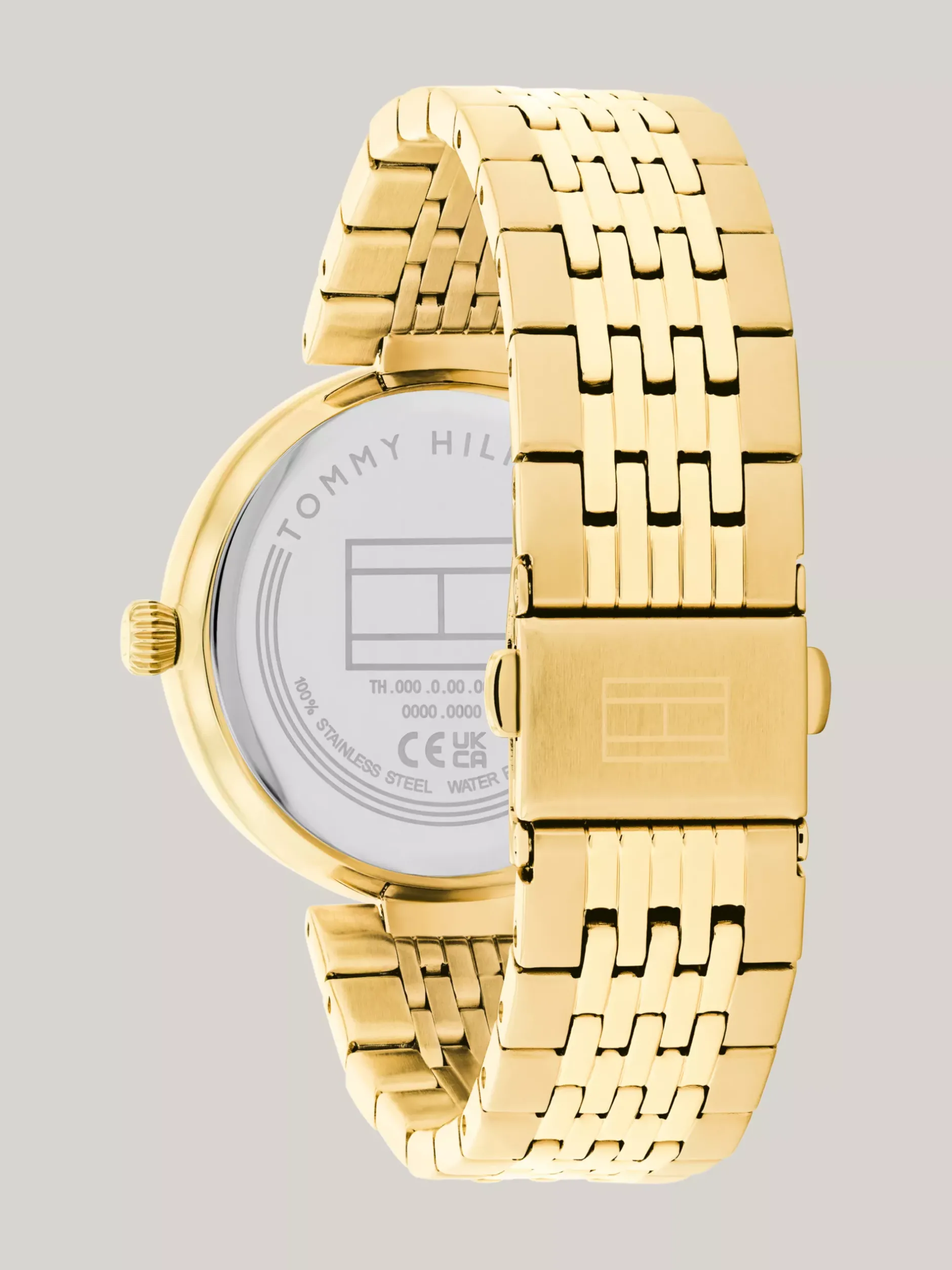 Zegarki*Tommy Hilfiger Zegarek Z Pozłacanej Jonowo Stali Z Kryształkami GOLD