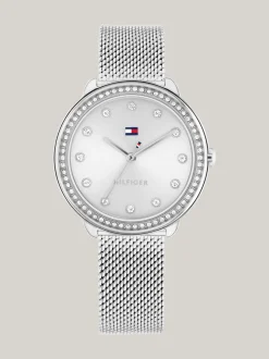 Zegarki*Tommy Hilfiger Zegarek Z Siateczkową Bransoletą SILVER