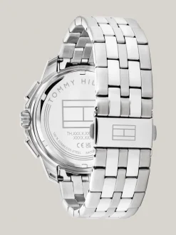 Zegarki*Tommy Hilfiger Zegarek Ze Stali Nierdzewnej Z Czarną Tarczą SILVER