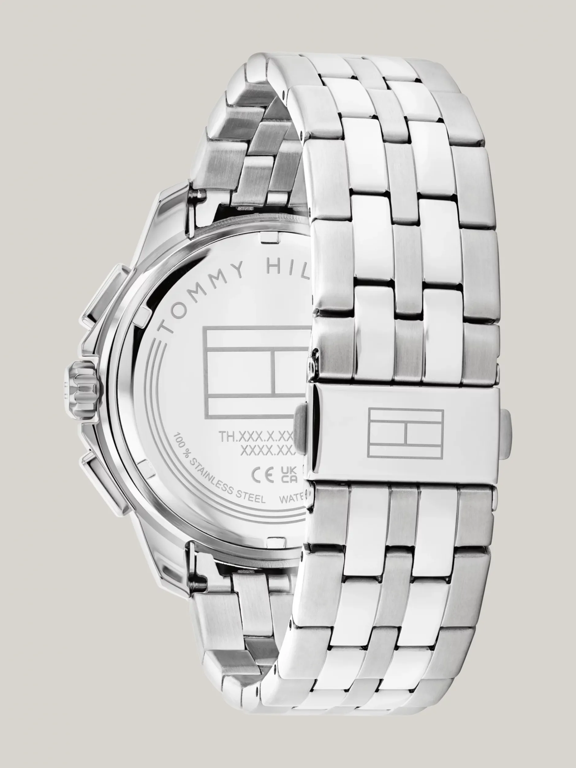 Zegarki*Tommy Hilfiger Zegarek Ze Stali Nierdzewnej Z Czarną Tarczą SILVER