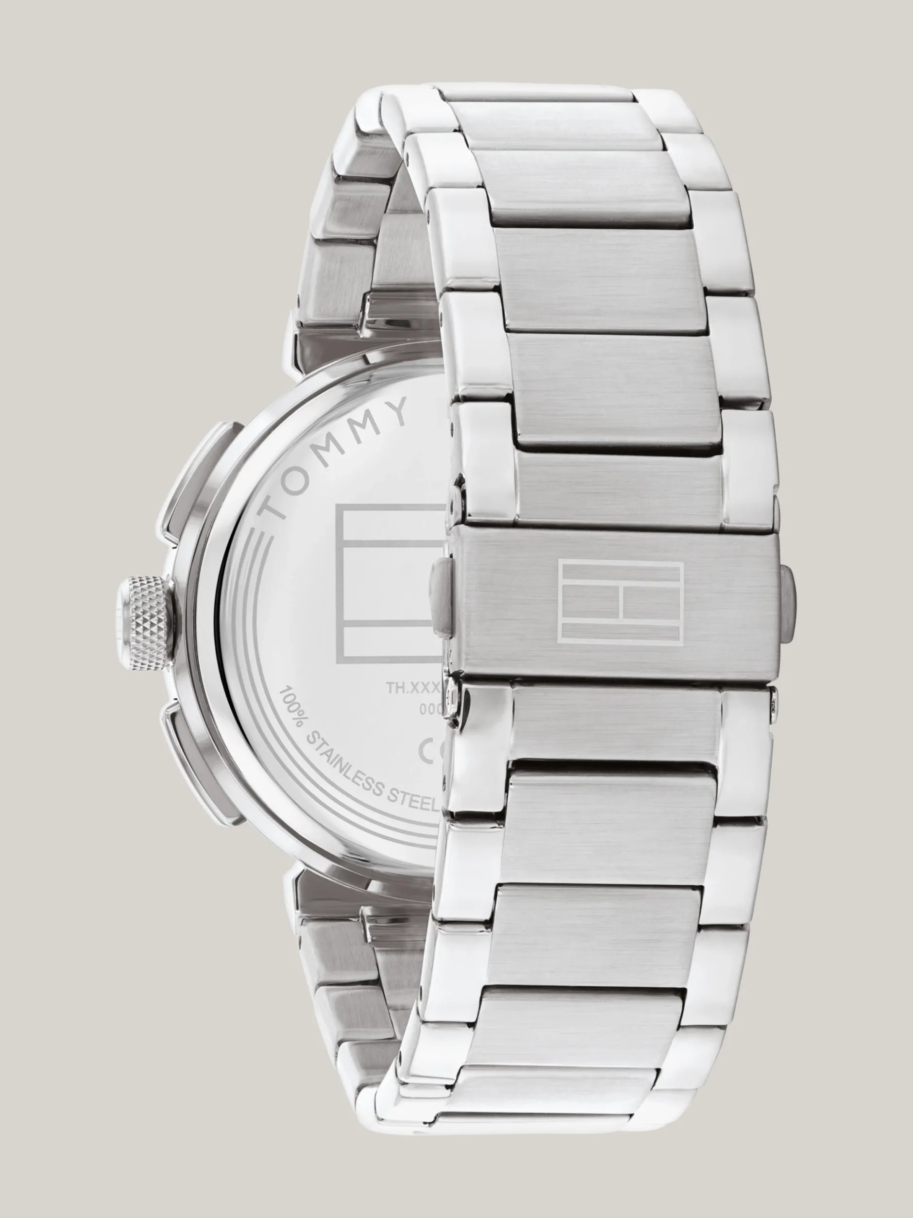 Zegarki*Tommy Hilfiger Zegarek Ze Stali Nierdzewnej Z Czarną Tarczą SILVER