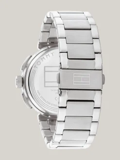 Zegarki*Tommy Hilfiger Zegarek Ze Stali Nierdzewnej Z Zieloną Tarczą SILVER