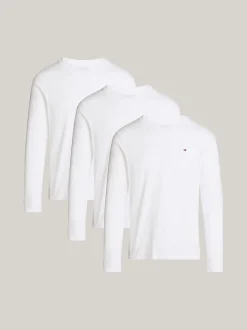 Kąpielówki|Bielizna*Tommy Hilfiger Zestaw 3 Koszulek Z Długim Rękawem WHITE/WHITE/WHITE