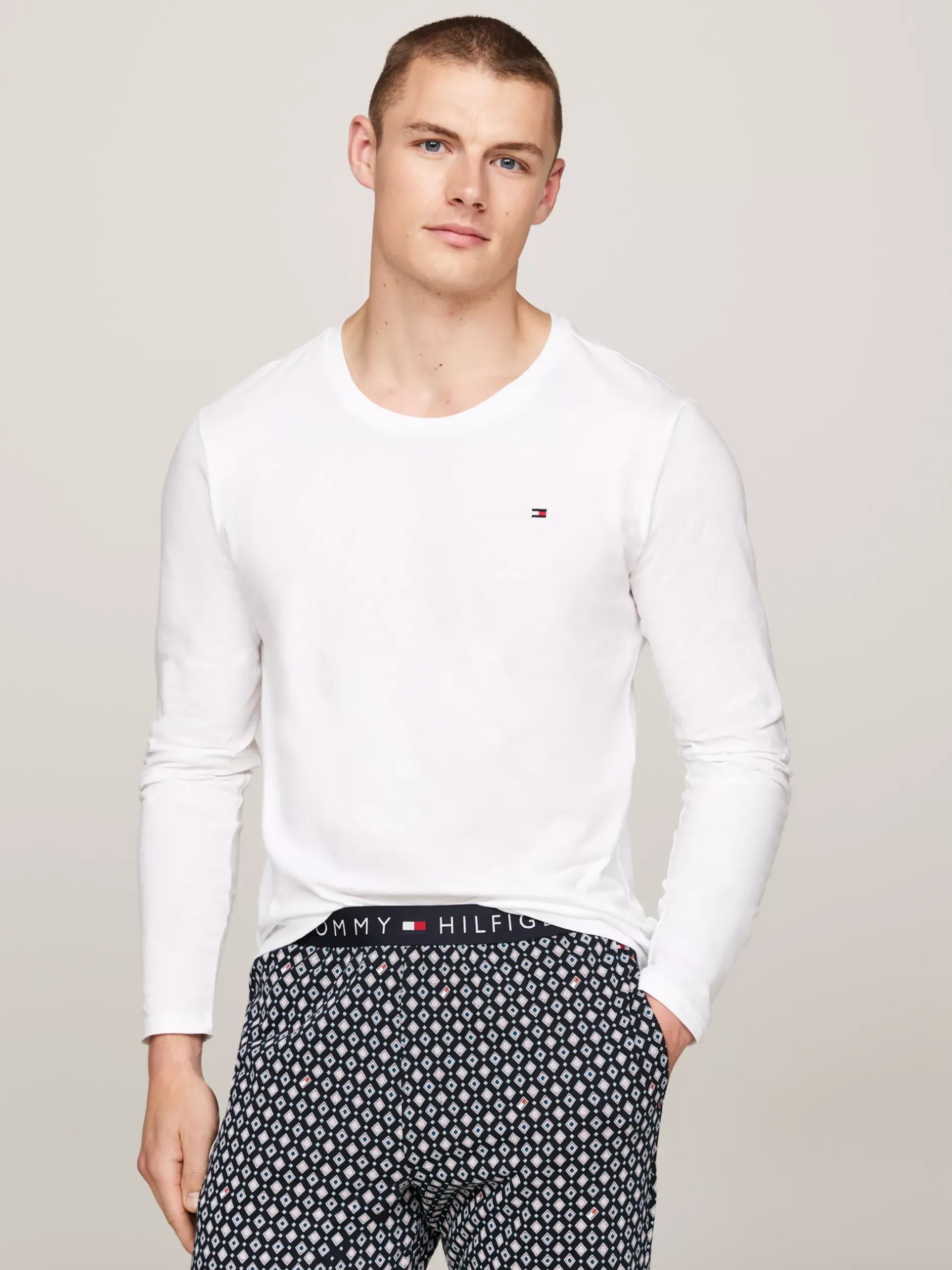 Kąpielówki|Bielizna*Tommy Hilfiger Zestaw 3 Koszulek Z Długim Rękawem WHITE/WHITE/WHITE
