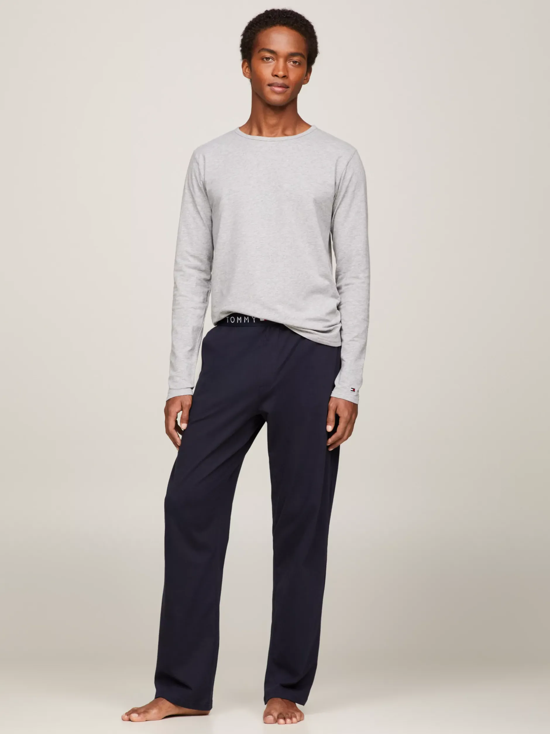 Stroje Domowe*Tommy Hilfiger Zestaw 3 Longsleeve'ów Premium Essential BLACK/WHITE/GREY HEATHER