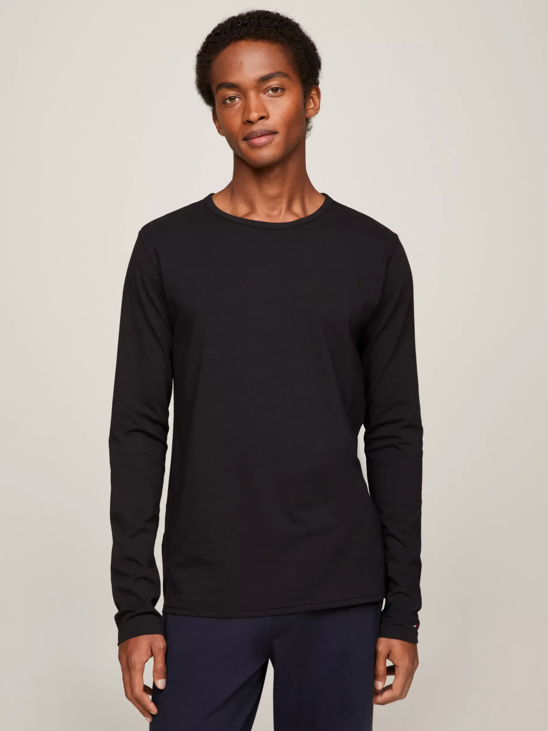 Stroje Domowe*Tommy Hilfiger Zestaw 3 Longsleeve'ów Premium Essential BLACK/WHITE/GREY HEATHER
