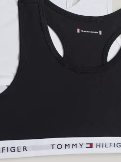Bielizna & Skarpetki*Tommy Hilfiger Zestaw 2 Nieusztywnianych Braletek Racerback BLACK/ WHITE