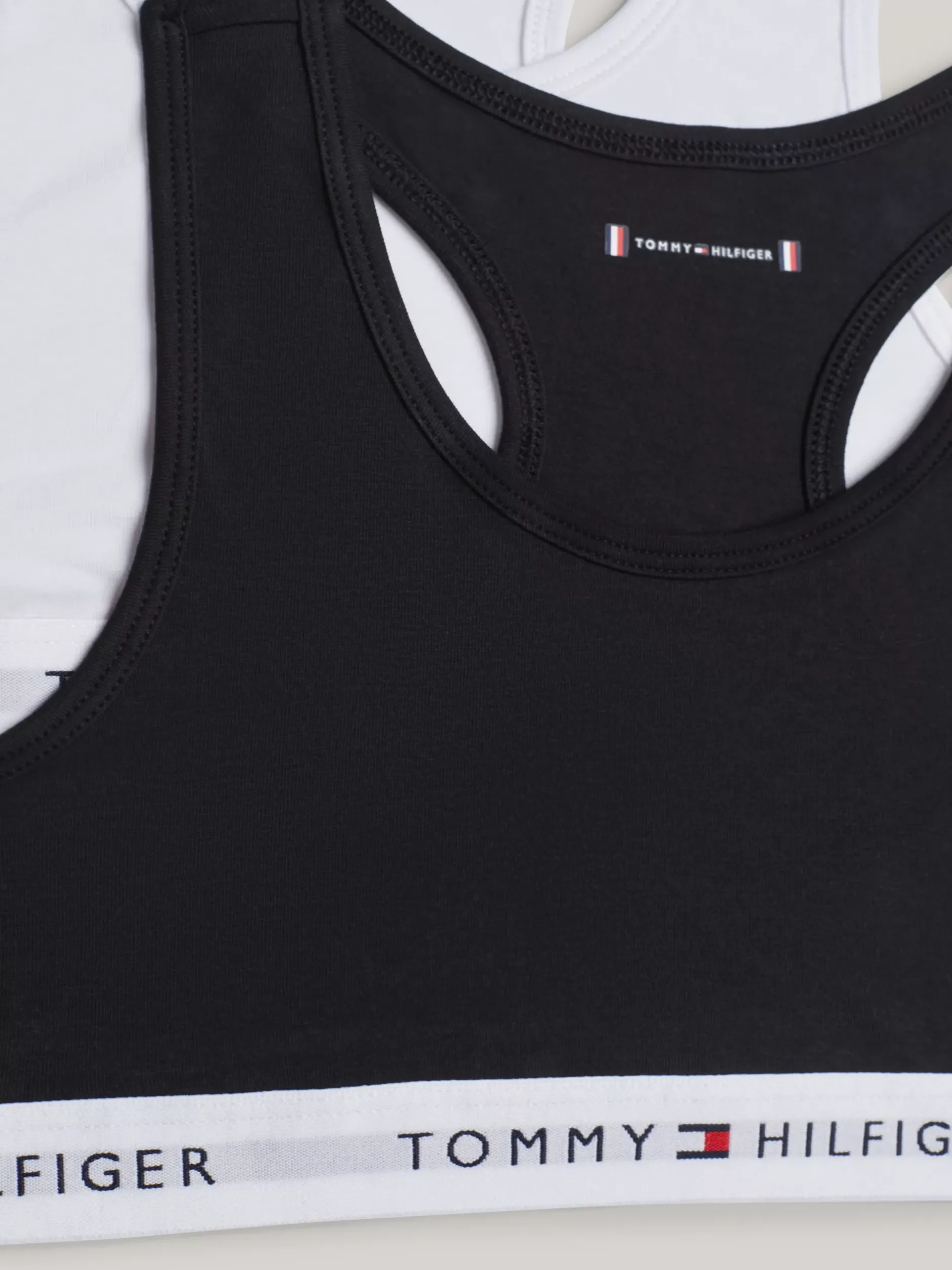 Bielizna & Skarpetki*Tommy Hilfiger Zestaw 2 Nieusztywnianych Braletek Racerback BLACK/ WHITE