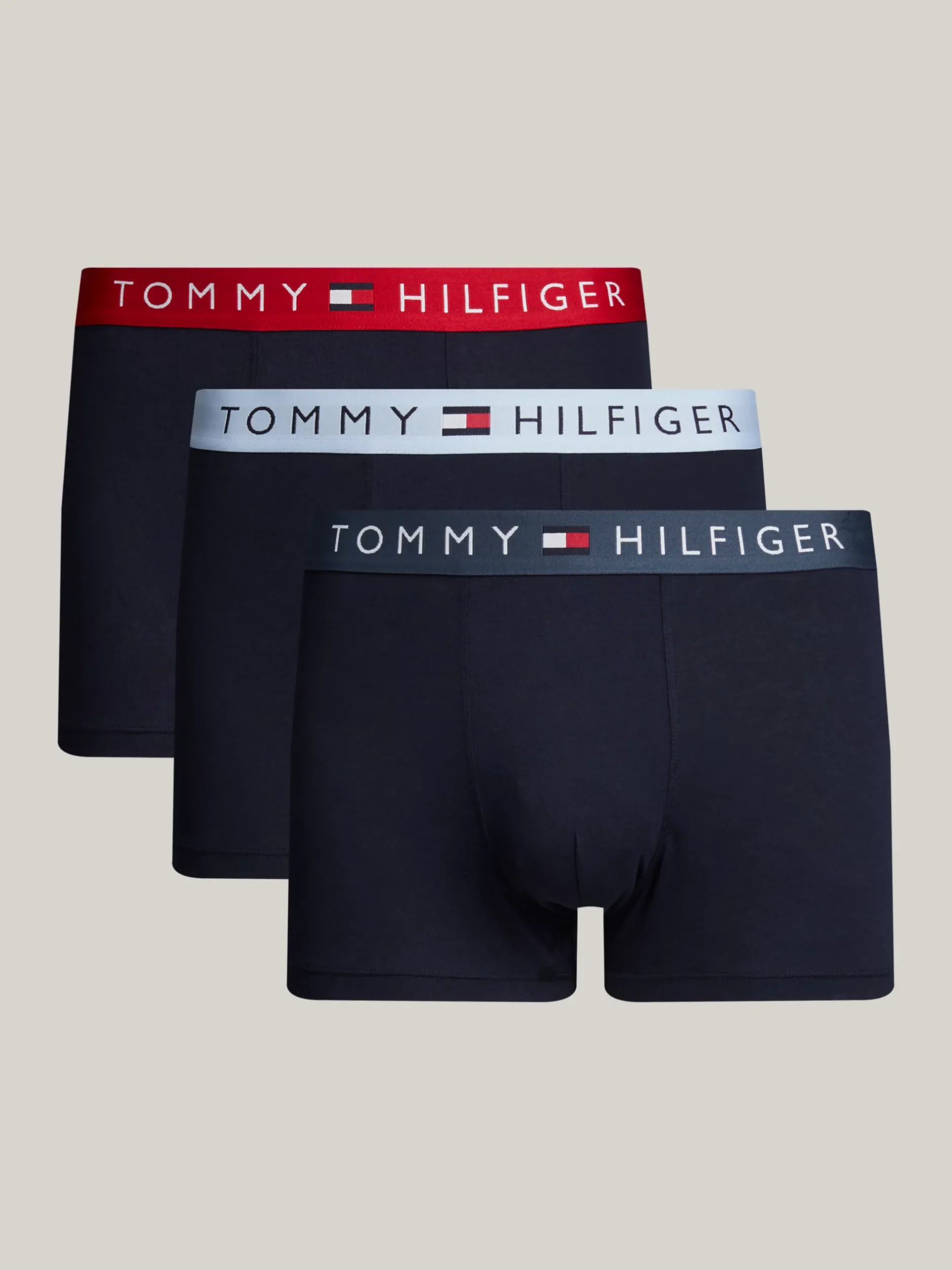 Kąpielówki|Bielizna*Tommy Hilfiger Zestaw 3 Par Bokserek TH Original Z Logo BREEZY BLUE/PRI RED/MIL DENIM