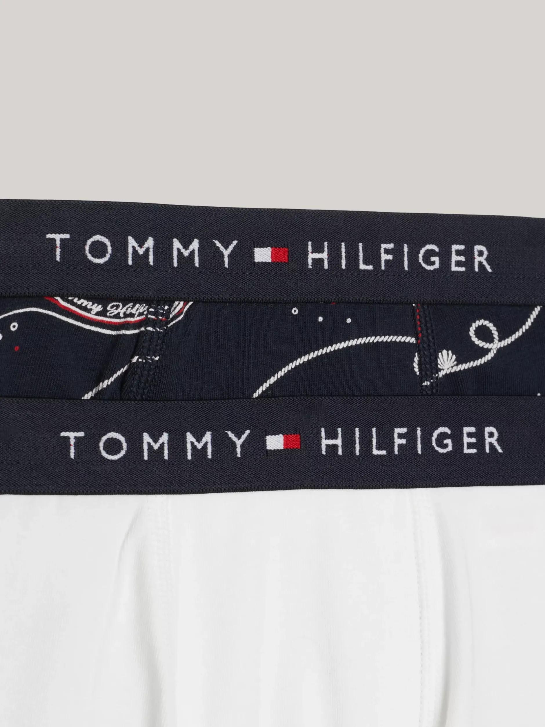 Underwear & Socks*Tommy Hilfiger Zestaw 2 Par Bokserek TH Signature ROPE WAVE AOP/WHITE