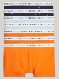 Underwear & Socks*Tommy Hilfiger Zestaw 7 Par Bokserek TH Signature DES SKY OUTLINE FLAG/MINTY/ORANGE