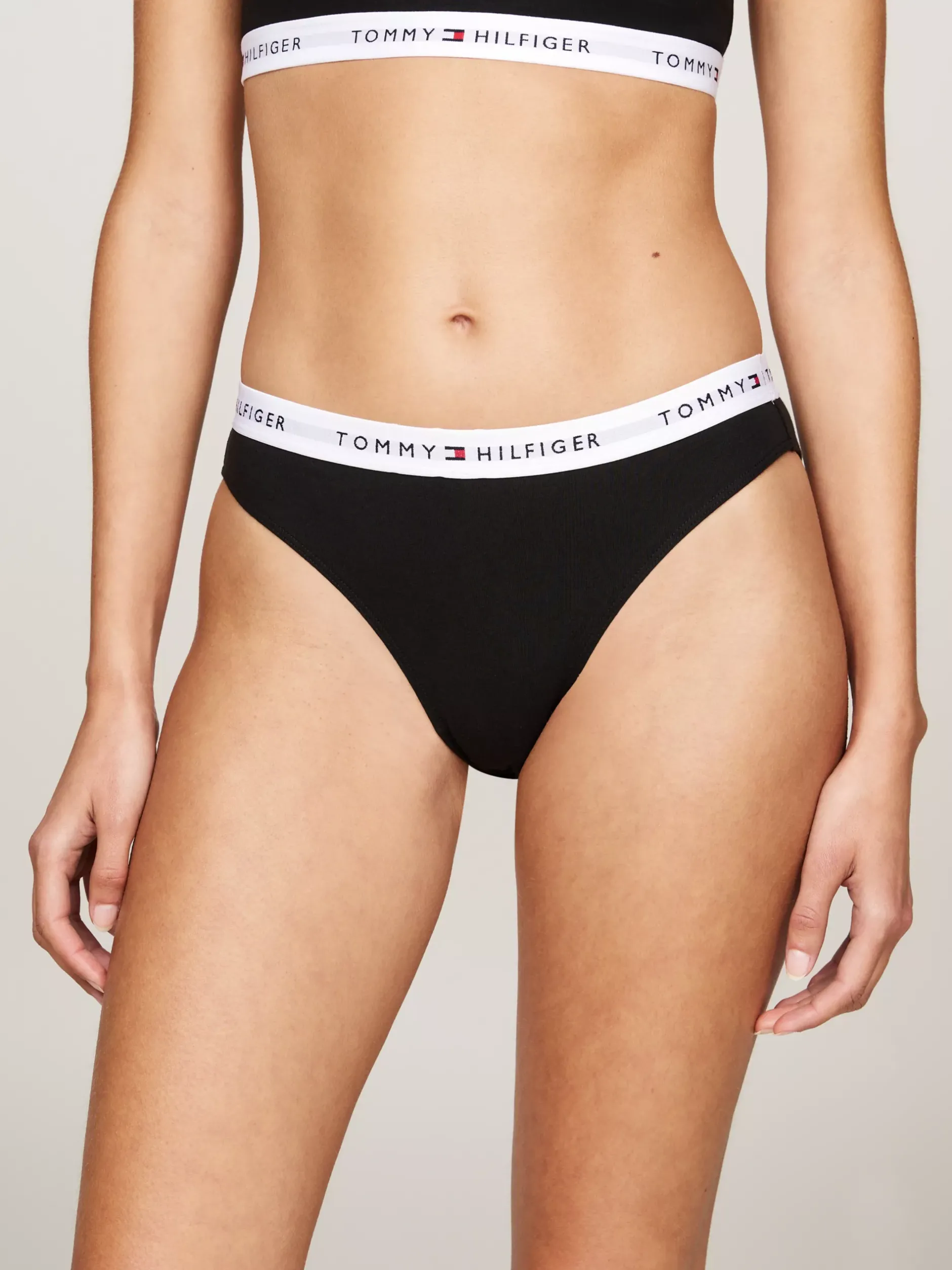 Figi|Bielizna*Tommy Hilfiger Zestaw 3 Par Fig Essential Z Logo Na Pasku WHITE/ BLACK/ GREY HEATHER