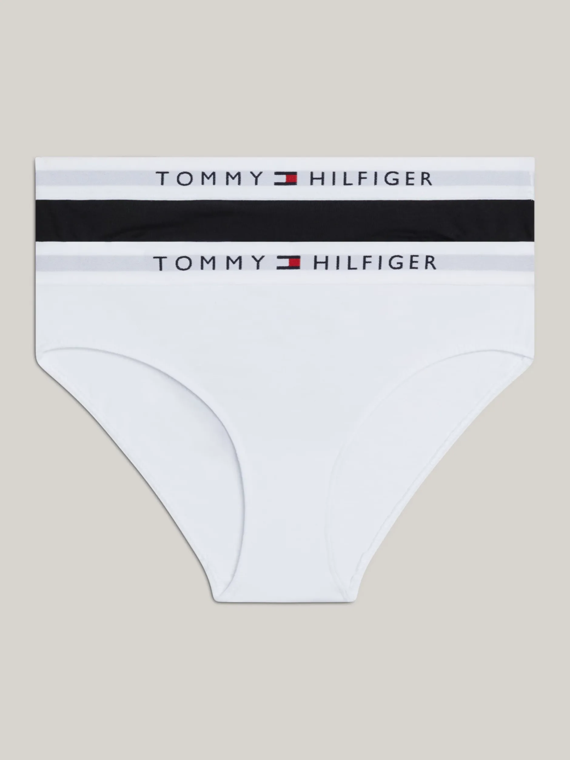 Bielizna & Skarpetki*Tommy Hilfiger Zestaw 2 Par Fig TH Original Z Logo WHITE / BLACK