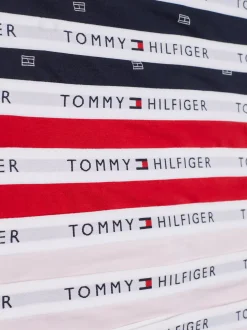 Bielizna & Skarpetki*Tommy Hilfiger Zestaw 7 Par Fig Z Logo Na Pasku I Nadrukiem DES SKY FLAG/LIGHT PINK/PRIM RED