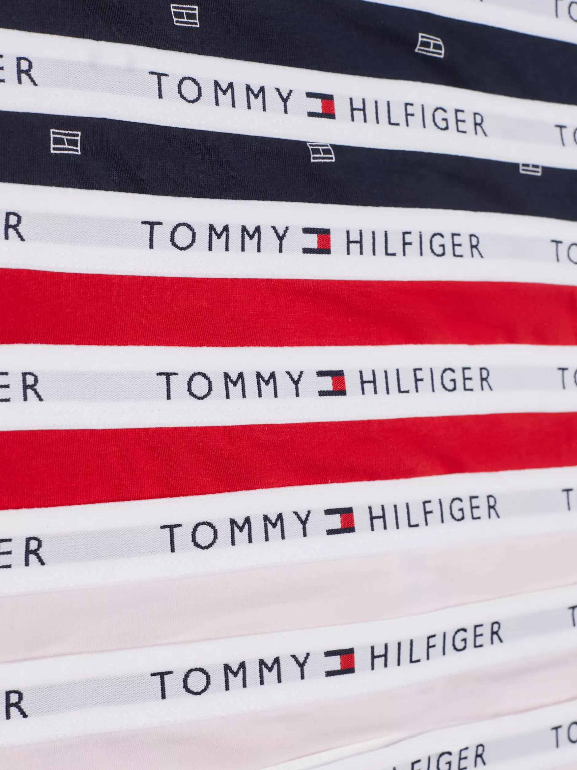 Bielizna & Skarpetki*Tommy Hilfiger Zestaw 7 Par Fig Z Logo Na Pasku I Nadrukiem DES SKY FLAG/LIGHT PINK/PRIM RED