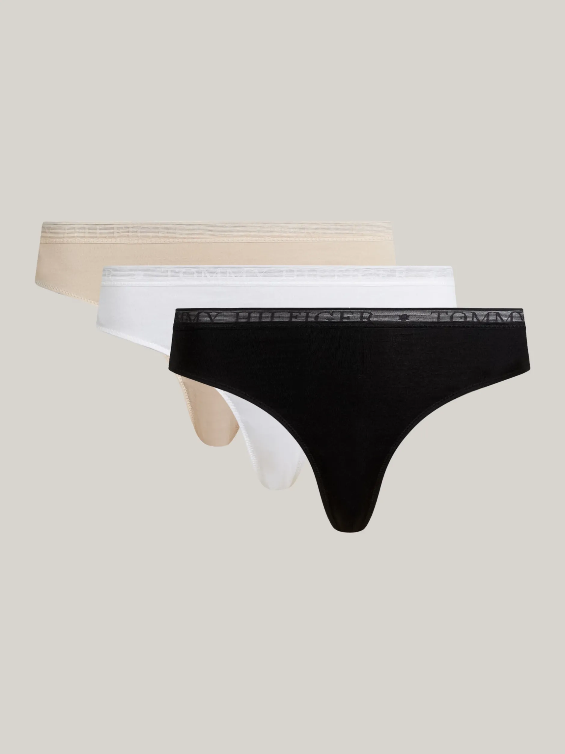 Figi|Bielizna*Tommy Hilfiger Zestaw 3 Par Koronkowych Thongów BLACK/WHITE/MISTY BLUSH