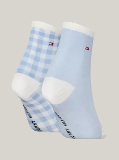 Skarpetki & Rajstopy*Tommy Hilfiger Zestaw 2 Par Krótkich Skarpetek We Wzór LIGHT BLUE