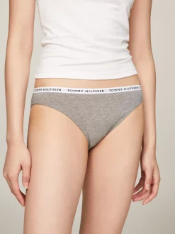 Figi|Bielizna*Tommy Hilfiger Zestaw 3 Par Majtek Z Logo W Talii MEDIUM GREY HTR/WHITE/BLACK