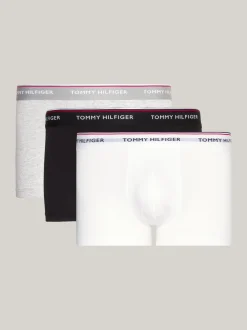 Kąpielówki|Multipacks*Tommy Hilfiger Zestaw 3 Par Obcisłych Bokserek Z Niskim Stanem BLACK/GREY HEATHER/WHITE