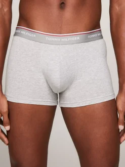 Kąpielówki|Multipacks*Tommy Hilfiger Zestaw 3 Par Obcisłych Bokserek Z Niskim Stanem BLACK/GREY HEATHER/WHITE