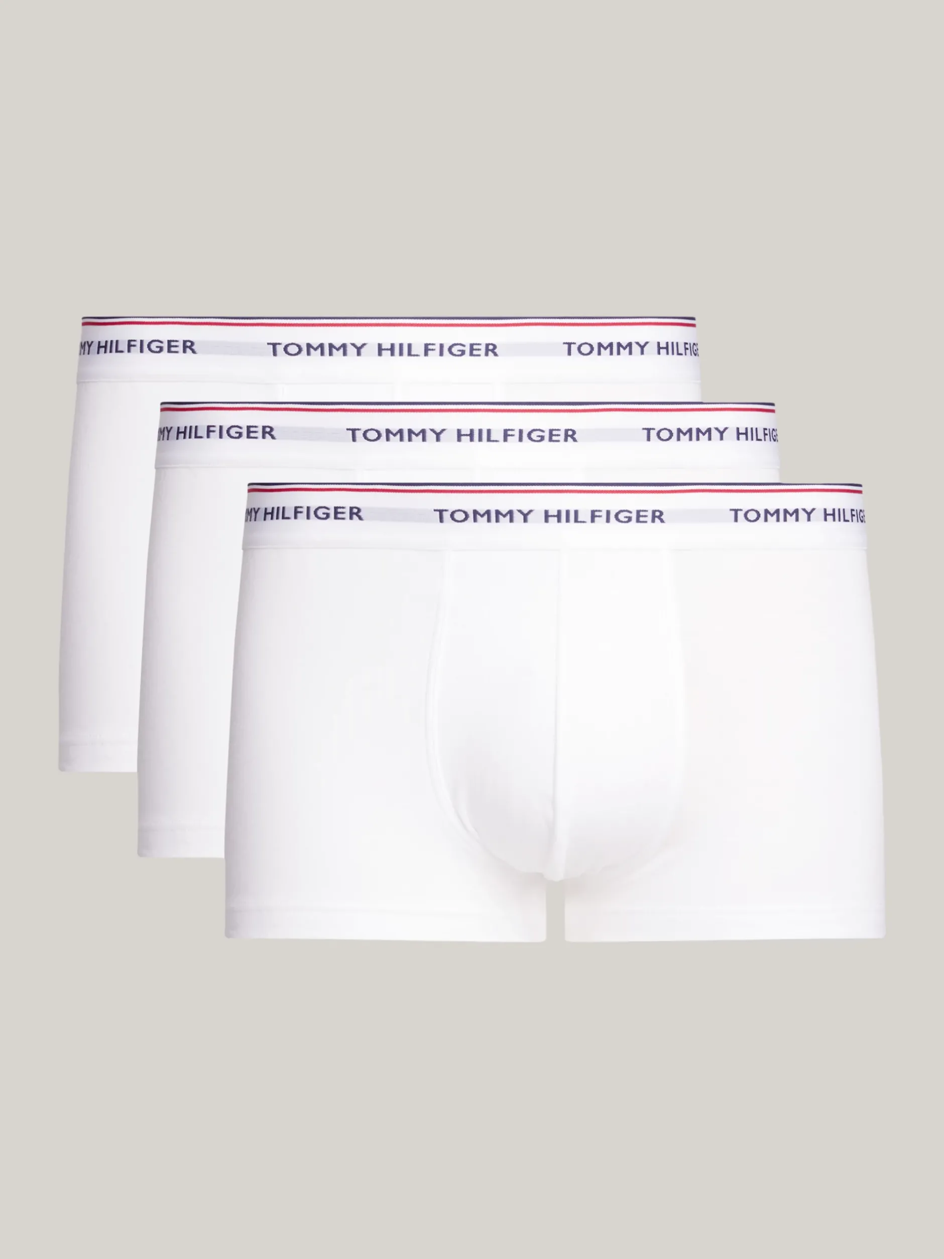 Kąpielówki|Multipacks*Tommy Hilfiger Zestaw 3 Par Obcisłych Bokserek Z Niskim Stanem WHITE