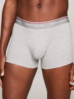 Kąpielówki|Multipacks*Tommy Hilfiger Zestaw 3 Par Obcisłych Bokserek Premium Essential BLACK/GREY HEATHER/WHITE