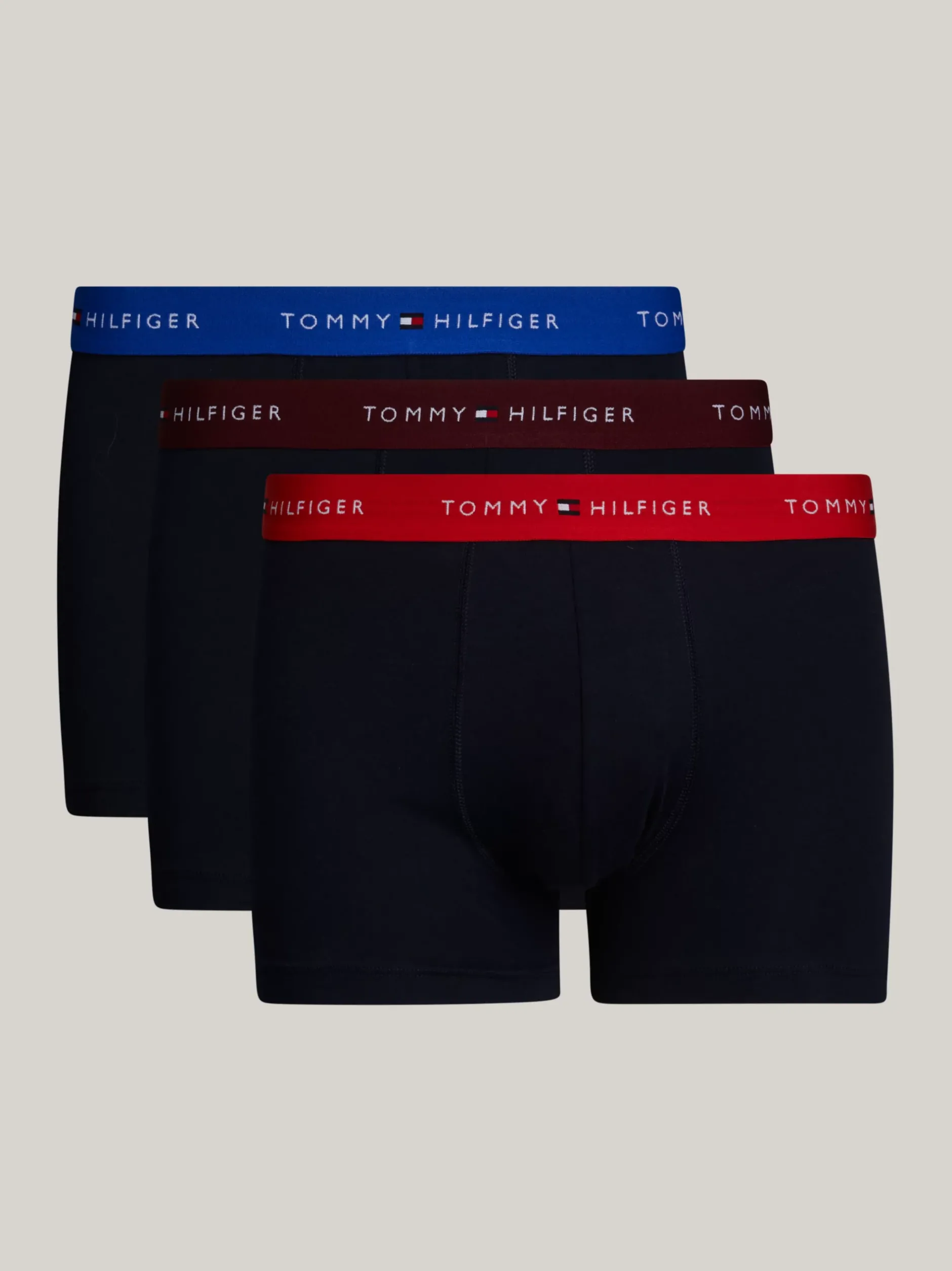 Kąpielówki|Bielizna*Tommy Hilfiger Zestaw 3 Par Obcisłych Bokserek Essential BRIGHT BLUE/DEEP CRIM/DEEP ROUGE