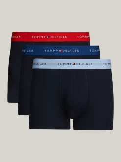 Kąpielówki|Multipacks*Tommy Hilfiger Zestaw 3 Par Obcisłych Bokserek Essential FIERCE RED/WELL WATER/ANCHOR BLUE