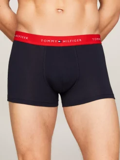 Kąpielówki|Multipacks*Tommy Hilfiger Zestaw 3 Par Obcisłych Bokserek Essential FIERCE RED/WELL WATER/ANCHOR BLUE