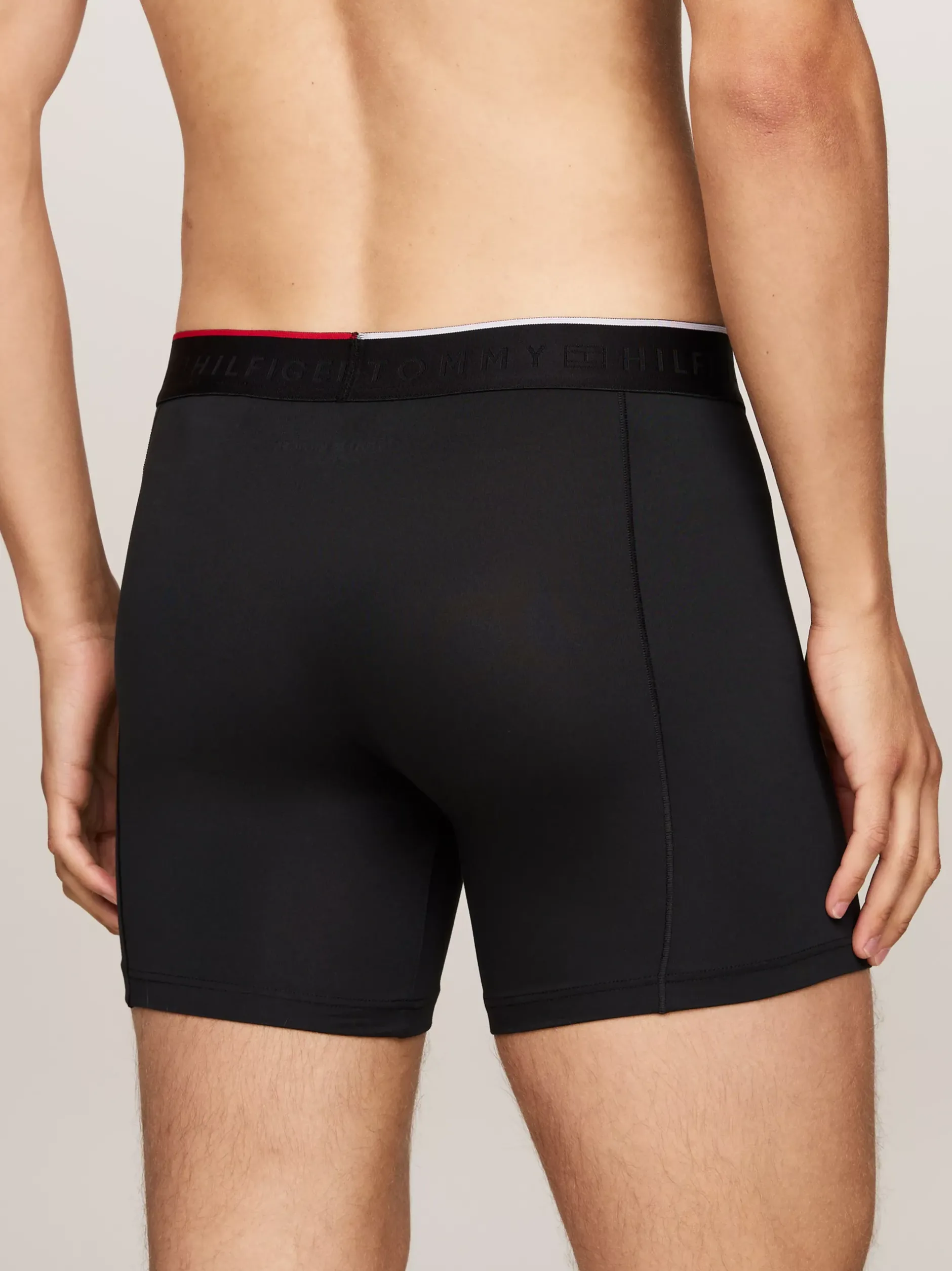 Bielizna*Tommy Hilfiger Zestaw 3 Par Obcisłych Bokserek Z Mikrofibry BLACK/ BLACK / BLACK