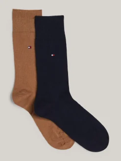 Skarpetki*Tommy Hilfiger Zestaw 2 Par Skarpet Z Wyhaftowaną Flagą KHAKI