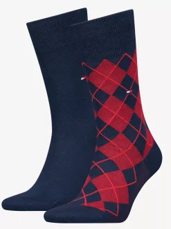 Skarpetki*Tommy Hilfiger Zestaw 2 Par Skarpetek NAVY / RED