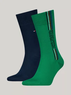 Skarpetki*Tommy Hilfiger Zestaw 2 Par Skarpetek Hilfiger Monotype GREEN COMBO