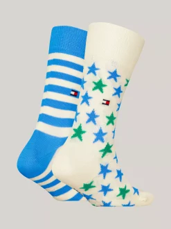 Bielizna & Skarpetki|Underwear & Socks*Tommy Hilfiger Zestaw 2 Par Skarpetek W Paski I Gwiazdki BLUE COMBO