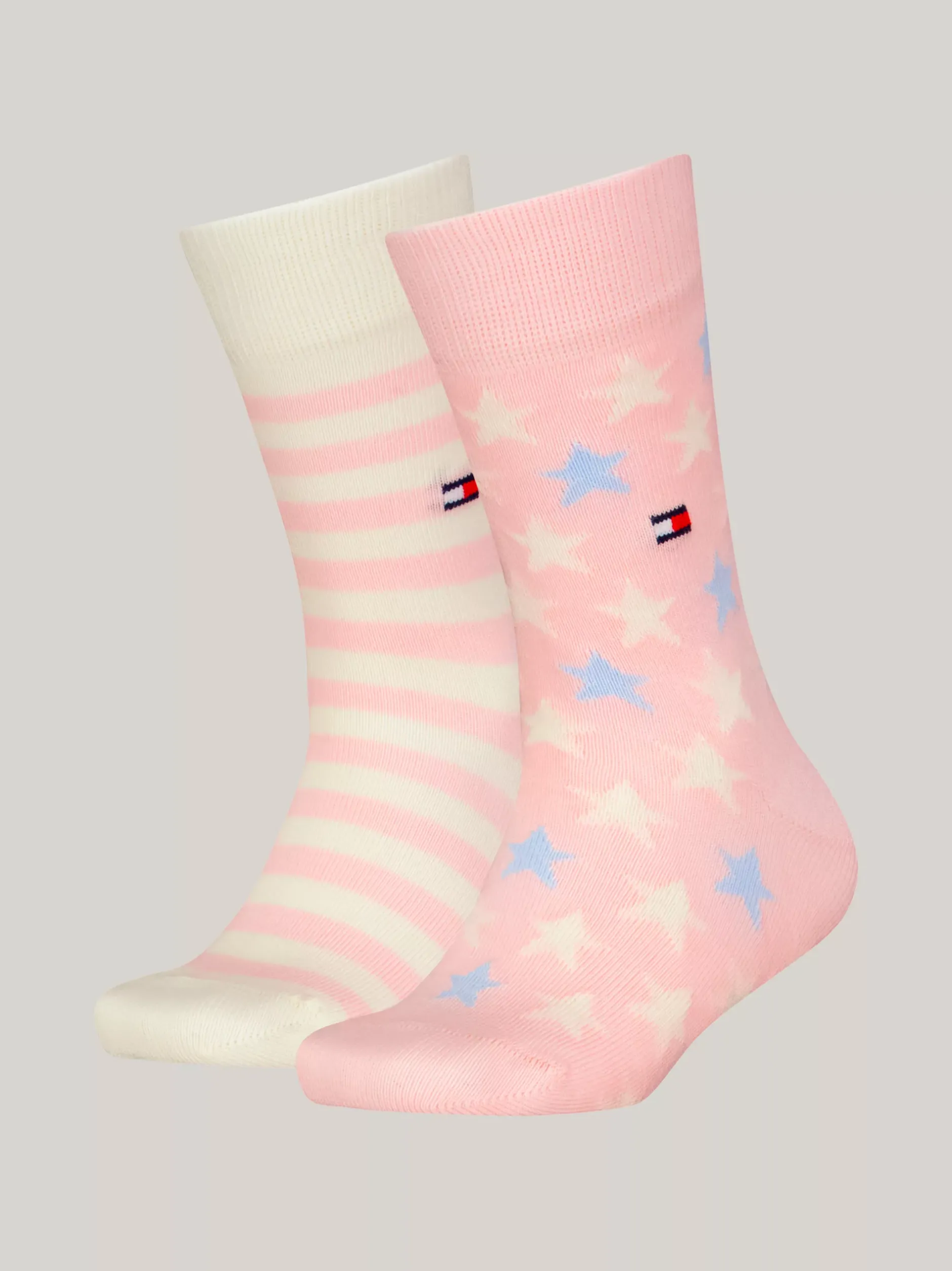 Bielizna & Skarpetki|Underwear & Socks*Tommy Hilfiger Zestaw 2 Par Skarpetek W Paski I Gwiazdki PINK COMBO