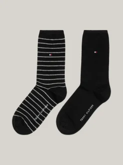 Skarpetki & Rajstopy*Tommy Hilfiger Zestaw 2 Par Skarpetek W Paski BLACK
