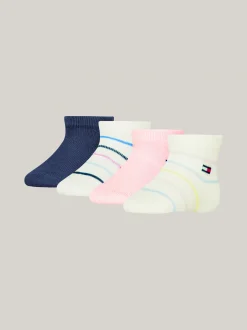 Bielizna & Skarpetki|Underwear & Socks*Tommy Hilfiger Zestaw 4 Par Skarpetek We Wzór W Paski PINK COMBO